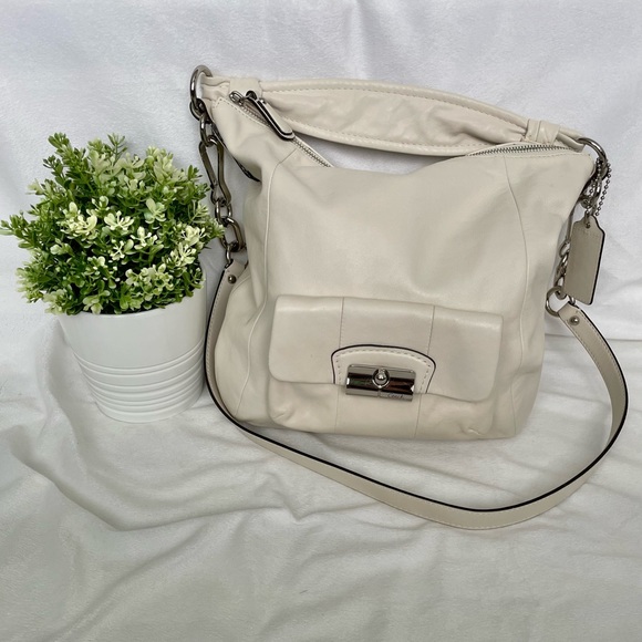 Cream Leather Coach Purse - Picture 2 of 7